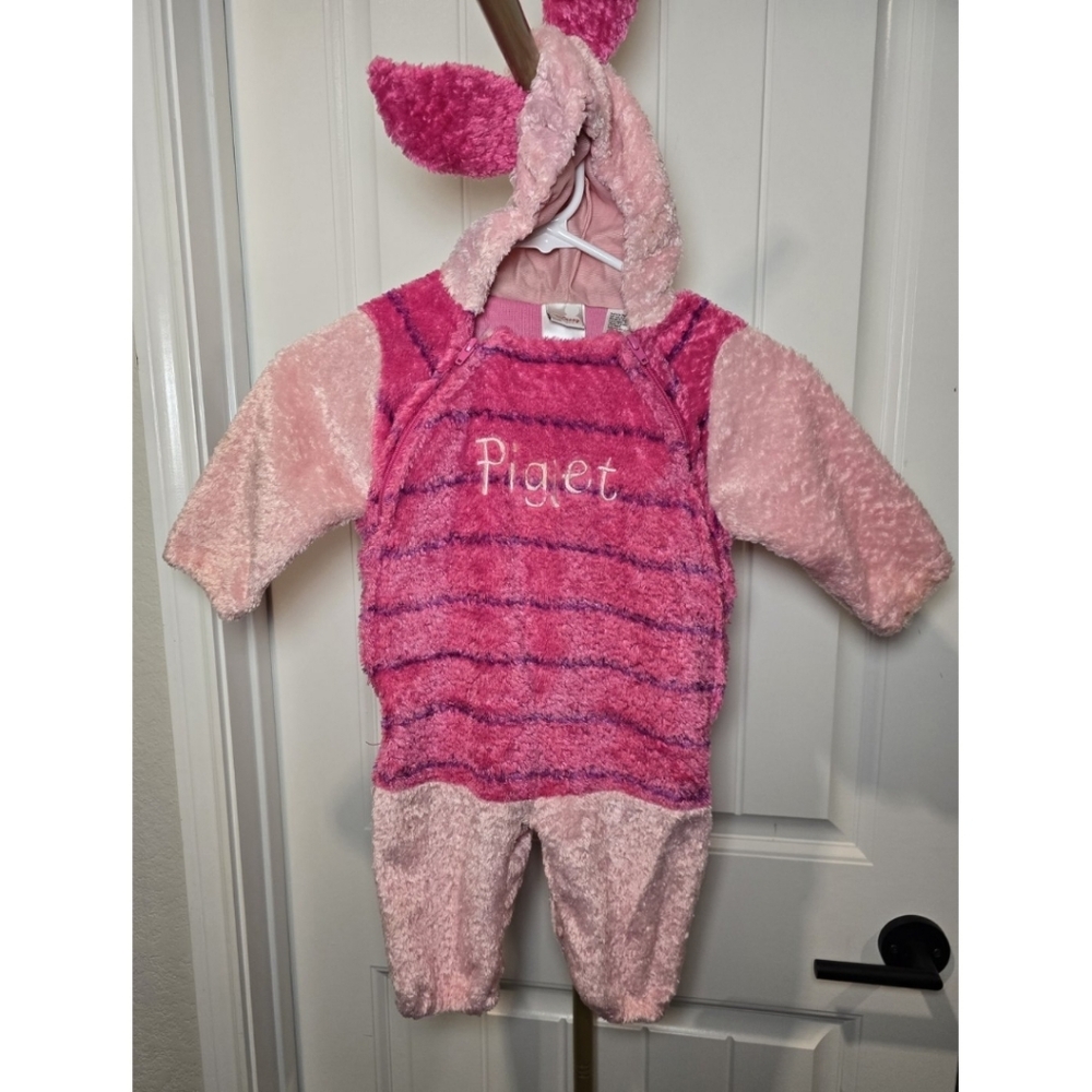 Piglet Costume Disney Store Vintage 12m 12 Months One Piece Hooded Costume